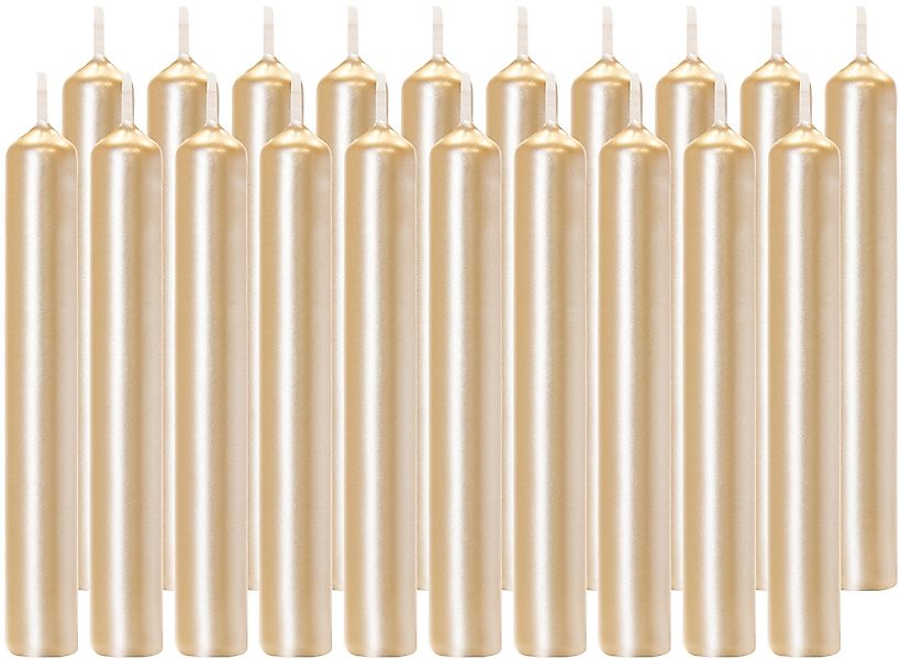 BRUBAKER Spitzkerze 20er Pack Geburtstagskerzen Blassgold günstig online kaufen