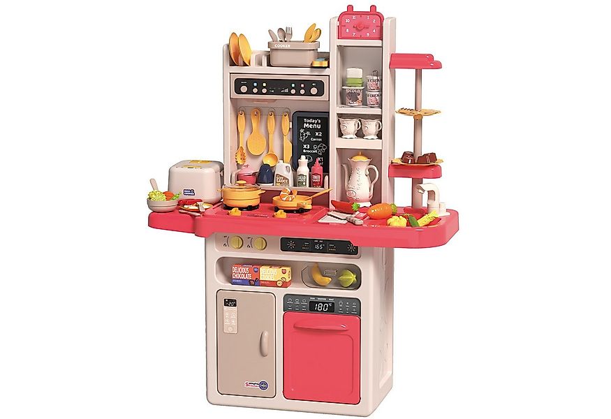 Esun Spielküche Kinderküche mit Küchenzubehör, Licht, Spray, Sound und Wass günstig online kaufen
