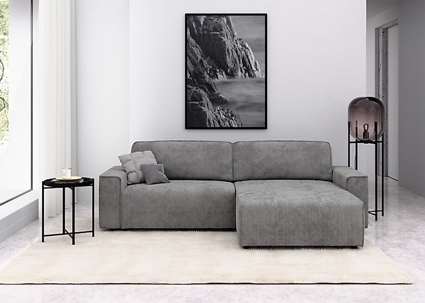 INOSIGN Ecksofa »Chance, Recamiere beidseitig montierbar, Schlaffunktion, B günstig online kaufen