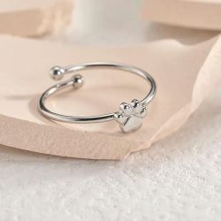 Eyecatcher Fingerring Offener süßer Pfotenabdruck Ring günstig online kaufen