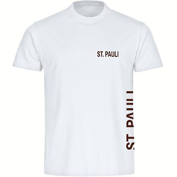 multifanshop T-Shirt Herren St. Pauli - Brust & Seite - Männer günstig online kaufen