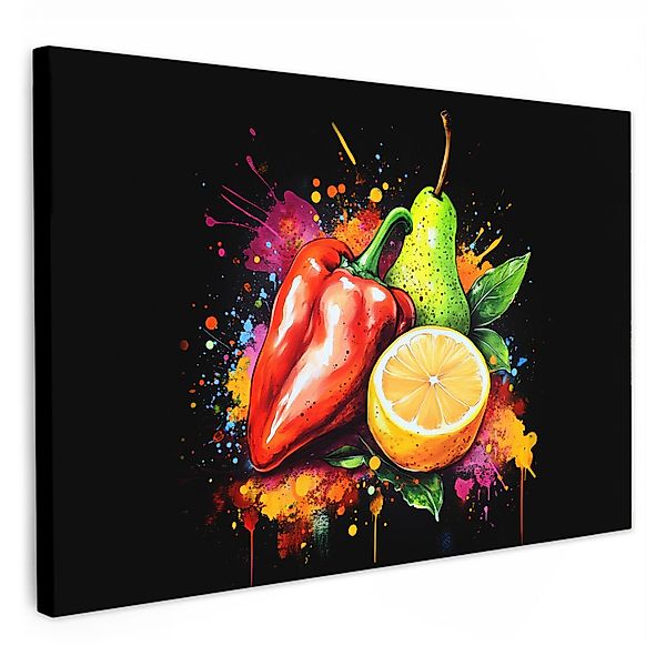 OneMillionCanvasses® Leinwandbild Paprika - Birne - günstig online kaufen