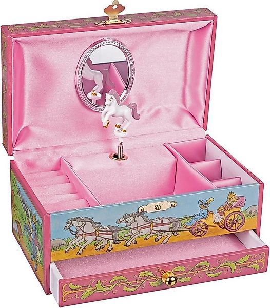 goki Schmuckkassette Musikspieldose Pferd mit Schublade, Hochwertige Spielu günstig online kaufen