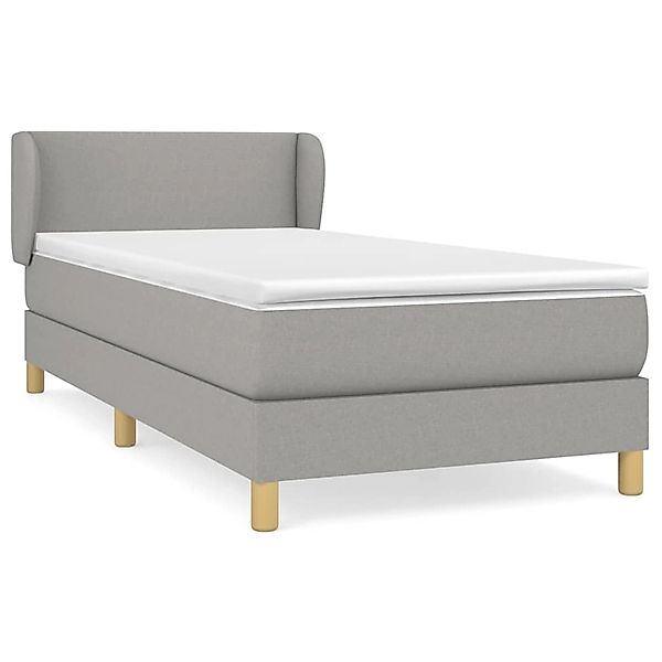 vidaXL Boxspringbett mit Matratze Hellgrau 90x190 cm Stoff1466955 günstig online kaufen