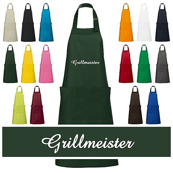 Schnoschi Grillschürze Hochwertige Küchenschürze mit Grillmeister günstig online kaufen