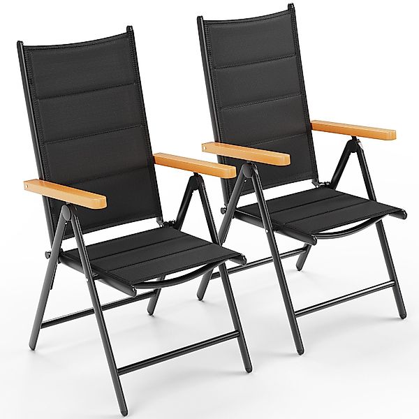 TLGREEN Gartenstuhl Hochlehner Klappbar,2er Set Aluminium günstig online kaufen