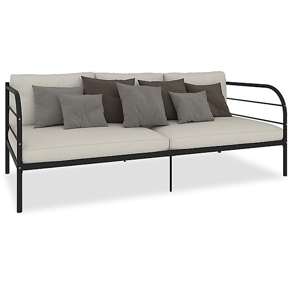 vidaXL Tagesbett-Rahmen Schwarz Metall 90x200 cm618442 günstig online kaufen