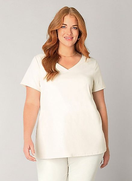 Base Level Curvy V-Shirt mit Stretch günstig online kaufen