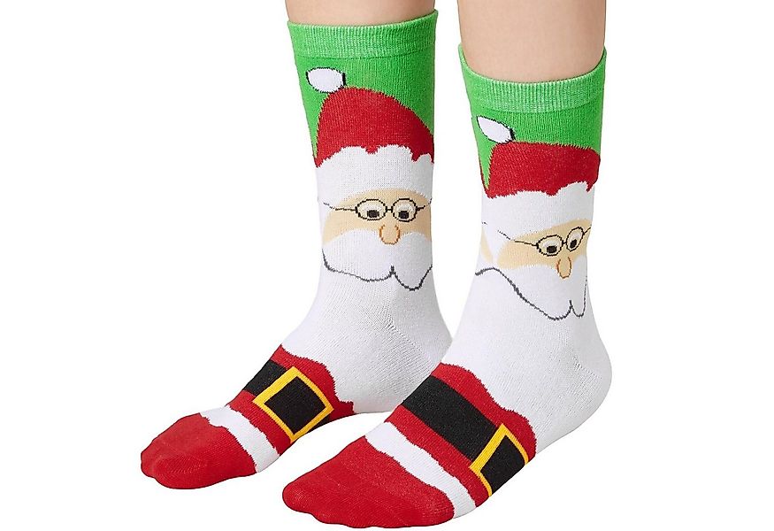 dressforfun Kuschelsocken Weihnachtssocken mit Weihnachtsmann-Motiv günstig online kaufen