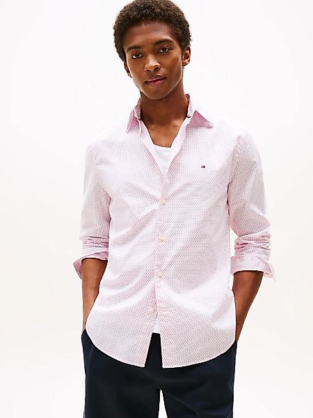 Tommy Hilfiger Langarmhemd "FLEX POPLIN MINI PRINT Regular Fit SHIRT" regul günstig online kaufen