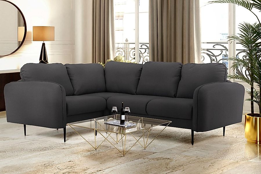 Home affaire Ecksofa "Skidi L-Form" mit losen Rückenkissen und Keder oben a günstig online kaufen