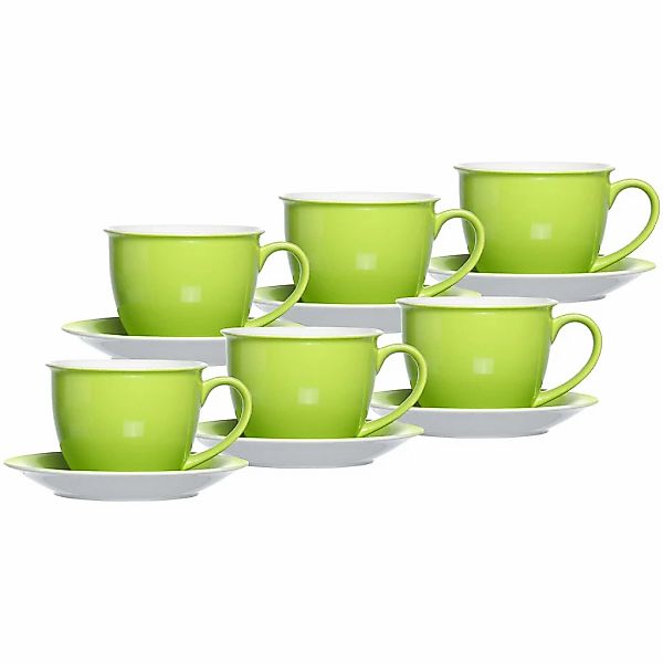 Ritzenhoff & Breker Tasse "Milchkaffee Tassen mit Untertassen Doppio 350 ml günstig online kaufen