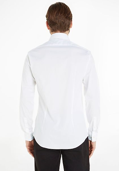Calvin Klein Businesshemd "POPLIN STRETCH SLIM SHIRT" mit Kentkragen, Logop günstig online kaufen