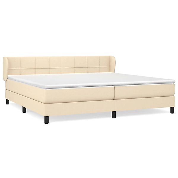 vidaXL Boxspringbett mit Matratze Creme 200x200 cm Stoff 3126274 günstig online kaufen