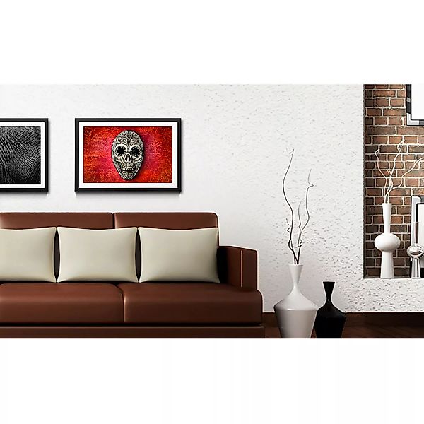 home24 Bild Skull On Red günstig online kaufen