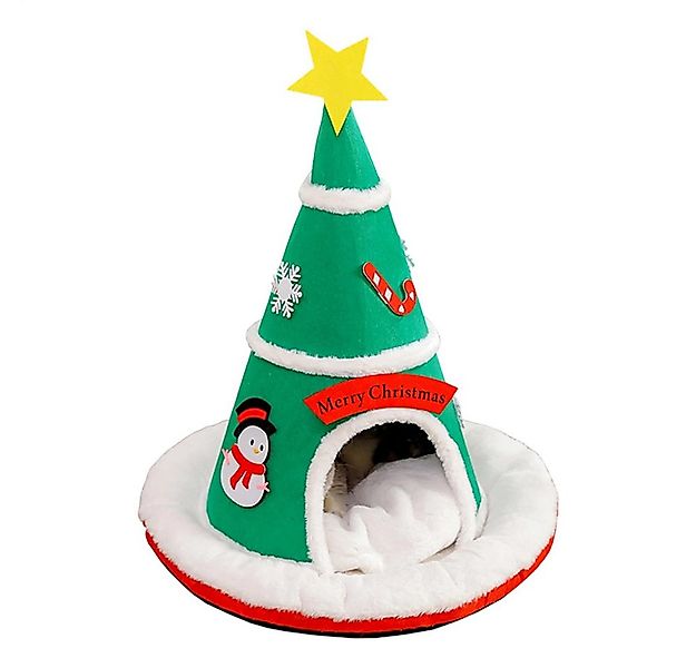 Ledander Tierbett Weihnachts-Katzenhöhle, Katzenbett für Wohnungskatzen,rut günstig online kaufen