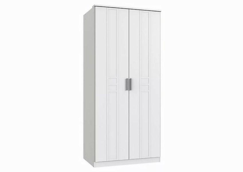 freiraum Kleiderschrank Borkum (BxH: 91x199 cm) in WEISS mit 4 Einlegeböden günstig online kaufen