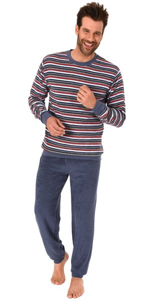 Normann Pyjama Langer Herren Frottee Schlafanzug günstig online kaufen