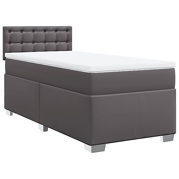 vidaXL Bett Boxspringbett mit Matratze Grau günstig online kaufen