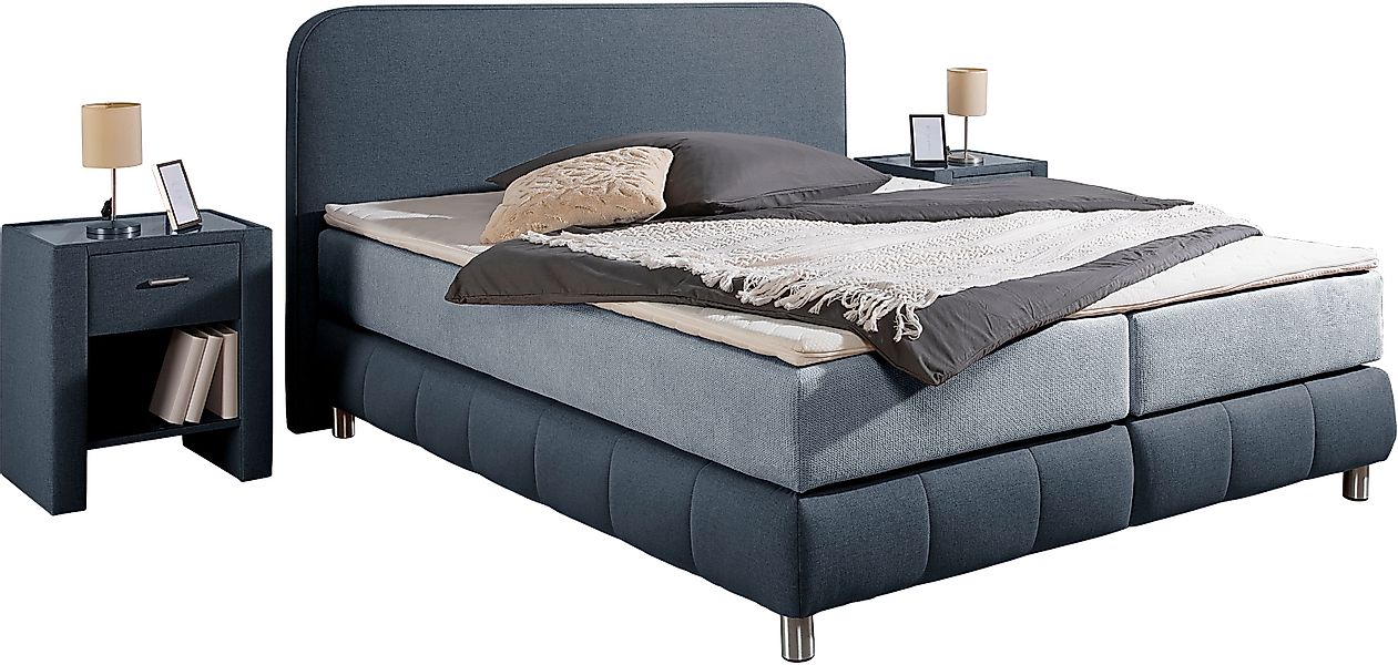 Home affaire Boxspringbett »Cesson, in verschiedenen Breiten«, inkl. Topper günstig online kaufen