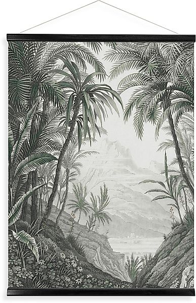 Art for the home Leinwandbild "Jungle Landschaft Schwarz/Weiss", (1 St.), L günstig online kaufen