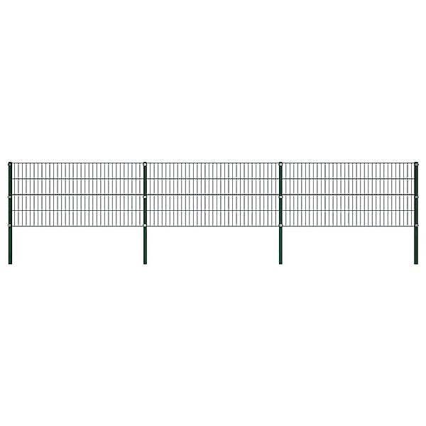 vidaXL Zaunelement mit Pfosten Eisen 522 x 80 cm Grün 278606 günstig online kaufen
