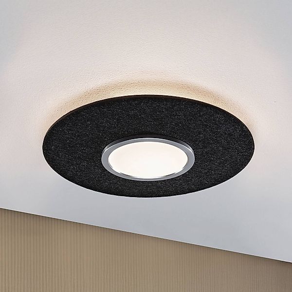 Paulmann Smart LED-Deckenlampe Tulga, anthrazit Ø 45 cm Filz günstig online kaufen