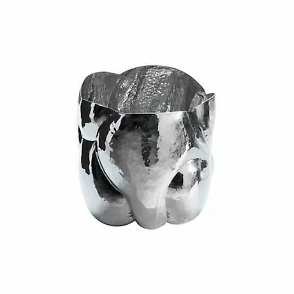 Topf Cloud SHORT silber metall / 21 x 23 x H 24 cm - Handgefertigt - Tom Di günstig online kaufen