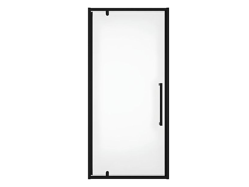 Duschtür Schwingtür - 80 x 195 cm - Metall & Sicherheitsglas - Schwarz matt günstig online kaufen