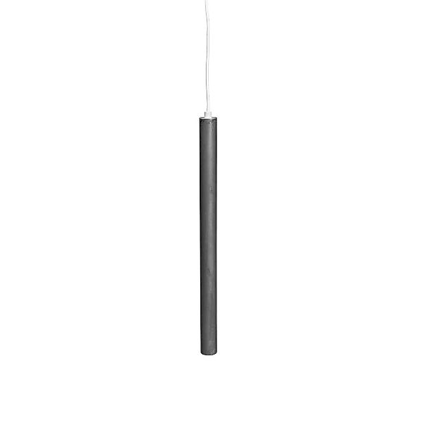 NORR 11 - Pipe Two LED Pendelleuchte - stahl unbehandelt/Kabel weiß/Ø 3,5cm günstig online kaufen