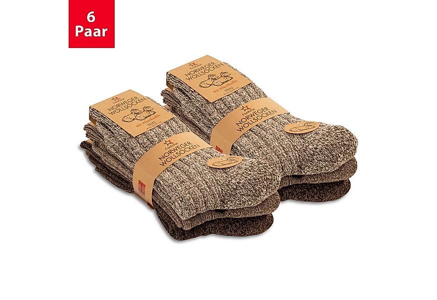Footstar Norwegersocken Winter Norweger Socken (6 Paar) Frottee Plüschsohle günstig online kaufen