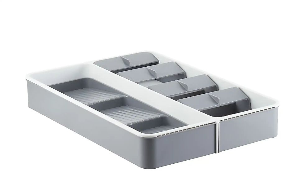 Schubladenorganizer   ¦ grau ¦ Kunststoff ¦ Maße (cm): B: 26,8 H: 5,6 Küche günstig online kaufen