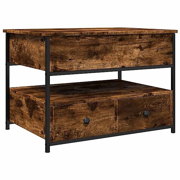 vidaXL Couchtisch Räuchereiche 70x50x50 cm Holzwerkstoff und Metall 845383 günstig online kaufen
