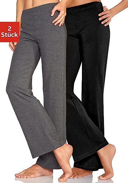 Vivance active Jazzpants, (2er-Pack), mit leicht ausgestelltem Bein, Lounge günstig online kaufen