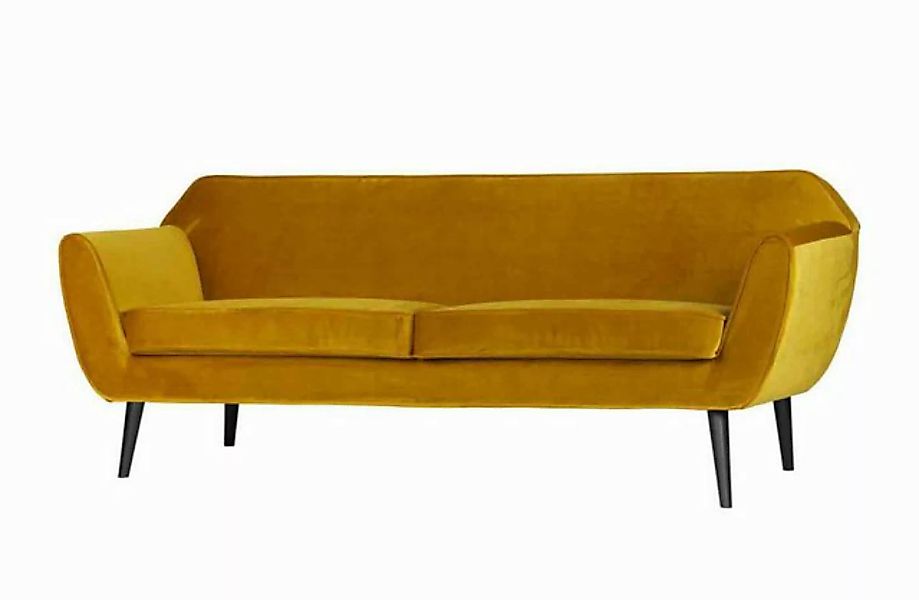 WOOOD Sofa Sofa Rocco Samt, 187cm Gelb günstig online kaufen