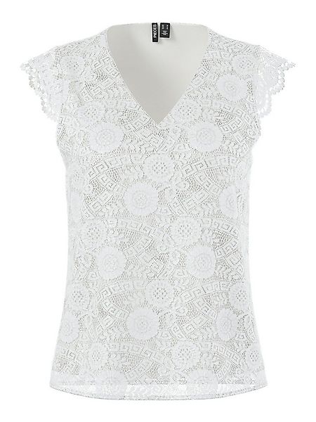 pieces Spitzentop PCOLLINE SL LACE V-NECK TOP WVN NOOS günstig online kaufen