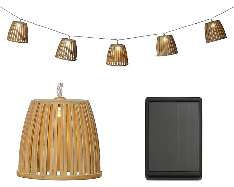 Lumineo LED-Lichterkette, LED Solar Lichterkette Lampenschirme günstig online kaufen