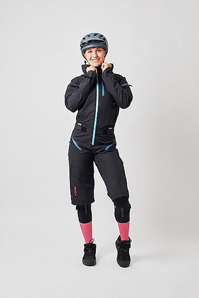 Dirtlej Regenoverall dirtsuit pro edition ladies black/mint kurze Beine günstig online kaufen