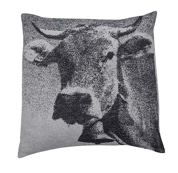 DAVID FUSSENEGGER Kissenhülle Silvretta 'Kuh fotorealistisch' 50 x 50 cm Fi günstig online kaufen