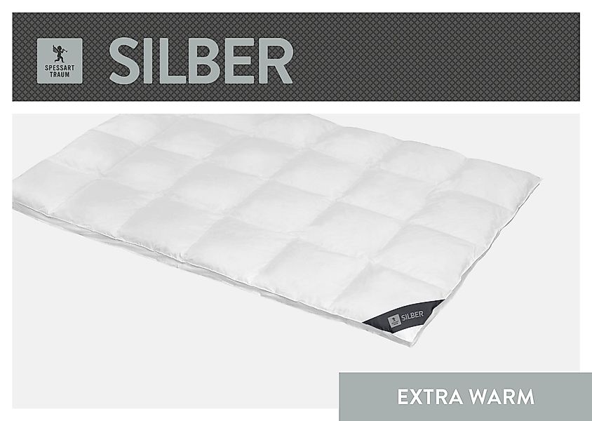 SPESSARTTRAUM Daunenbettdecke "Silber" extrawarm Füllung 100Daunen 1 Stk. t günstig online kaufen