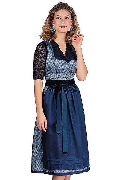 Spieth & Wensky Dirndl Midi Dirndl 2tlg. - DEICH - hellblau/navy günstig online kaufen