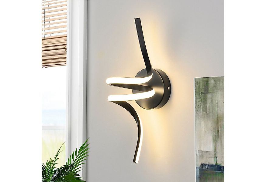 ZMH LED Wandleuchte Innen Schwarz/Weiß Modern Wandlampe 7W Warmweiß Treppen günstig online kaufen