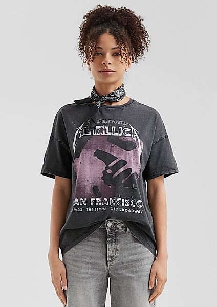 QS Kurzarmshirt Metallica® Band-Shirt mit Wascheffekt günstig online kaufen
