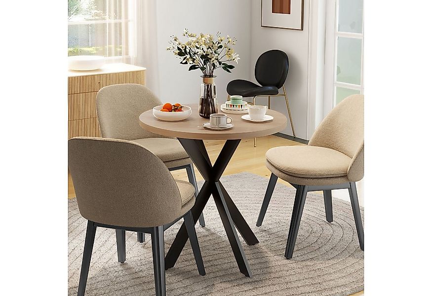 HOMCOM Esstisch für 2-4 Personen (Runder Tisch, 1-St., Küchentisch), Ø75 x günstig online kaufen