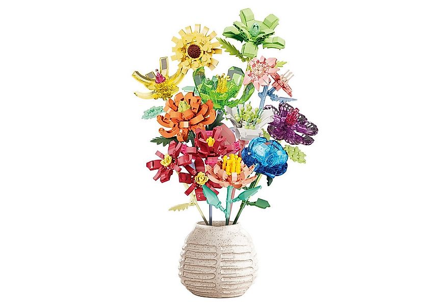 Esun Blumen Bouquet Building Set 1001 Stück, DIY Einzigartige Dekoration Sp günstig online kaufen