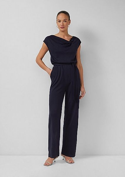 s.Oliver Jumpsuit Overall Ärmelloser Overall mit Bindegürtel und asymmetris günstig online kaufen