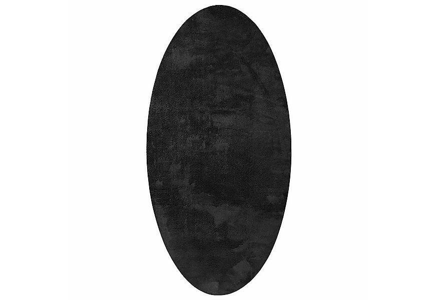 vidaXL Teppich Bereichsteppiche Oval HUARTE Schwarz 150 x 80 cm 100 %Polyes günstig online kaufen