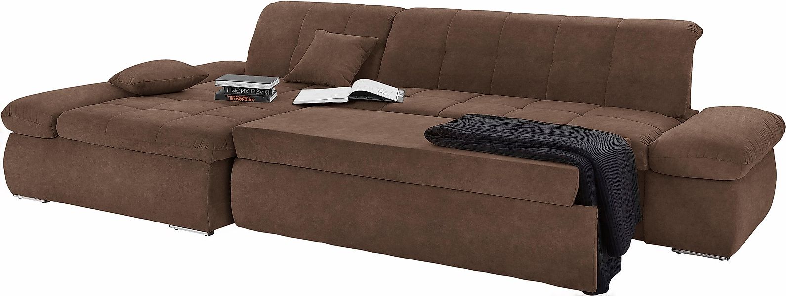 DOMO collection Ecksofa »NMoric XXL, B/T/H: 300/172/80cm, L-Form« wahlweise günstig online kaufen