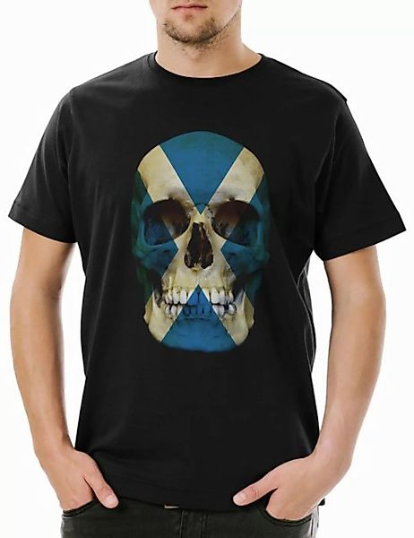 Urban Backwoods Print-Shirt Classic Scotland Skull Flag Herren T-Shirt Schä günstig online kaufen