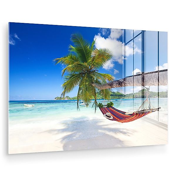 MuchoWow Acrylglasbild Strand - Hängematte - günstig online kaufen